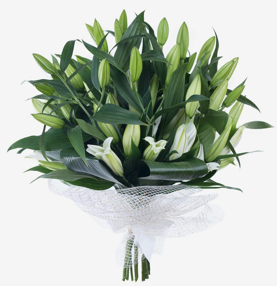 Boeket van 12 Lelies