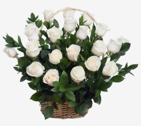 Witte Rozen Boeket